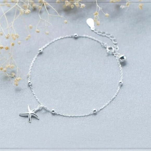 NEW 925 Sterling Silver Simple Starfish Bracelet - Picture 3 of 7